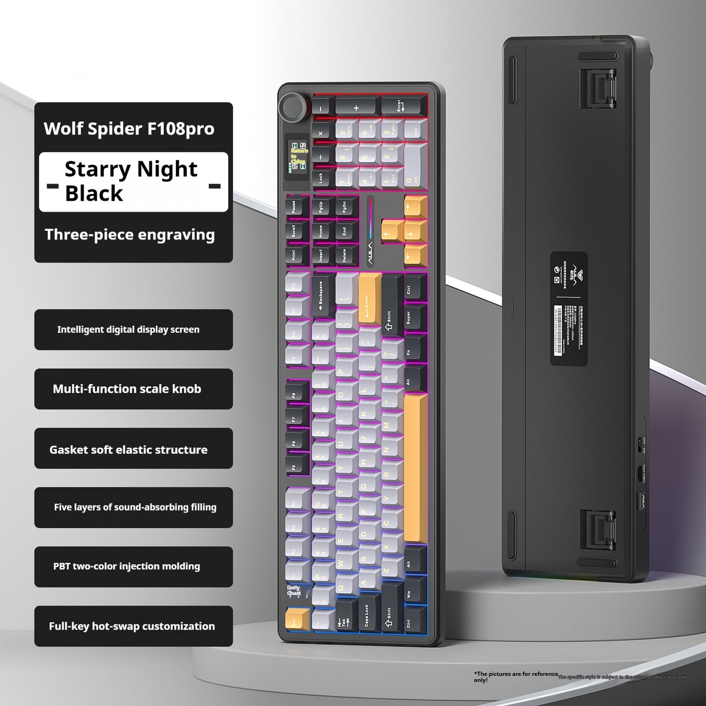 Teclado Mecánico F108PRO – Bluetooth RGB Gamer