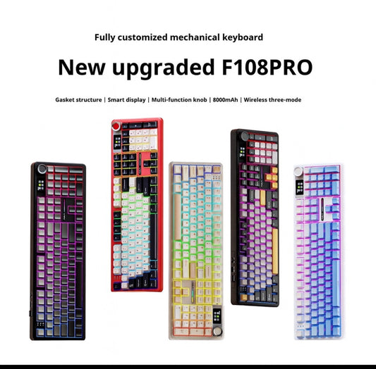 Teclado Mecánico F108PRO – Bluetooth RGB Gamer